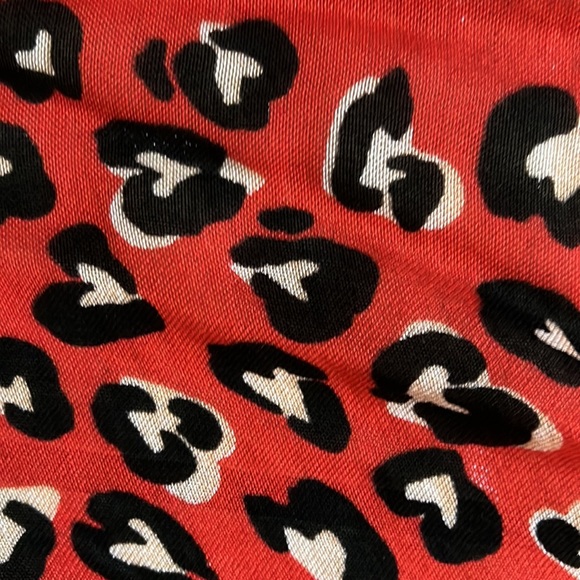 Stella & Dot scarf, leopard hearts.  Could be worn multiple ways!  34x78 inches. - Picture 4 of 4